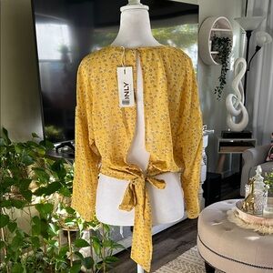 Only Misted Yellow Floral Blouse